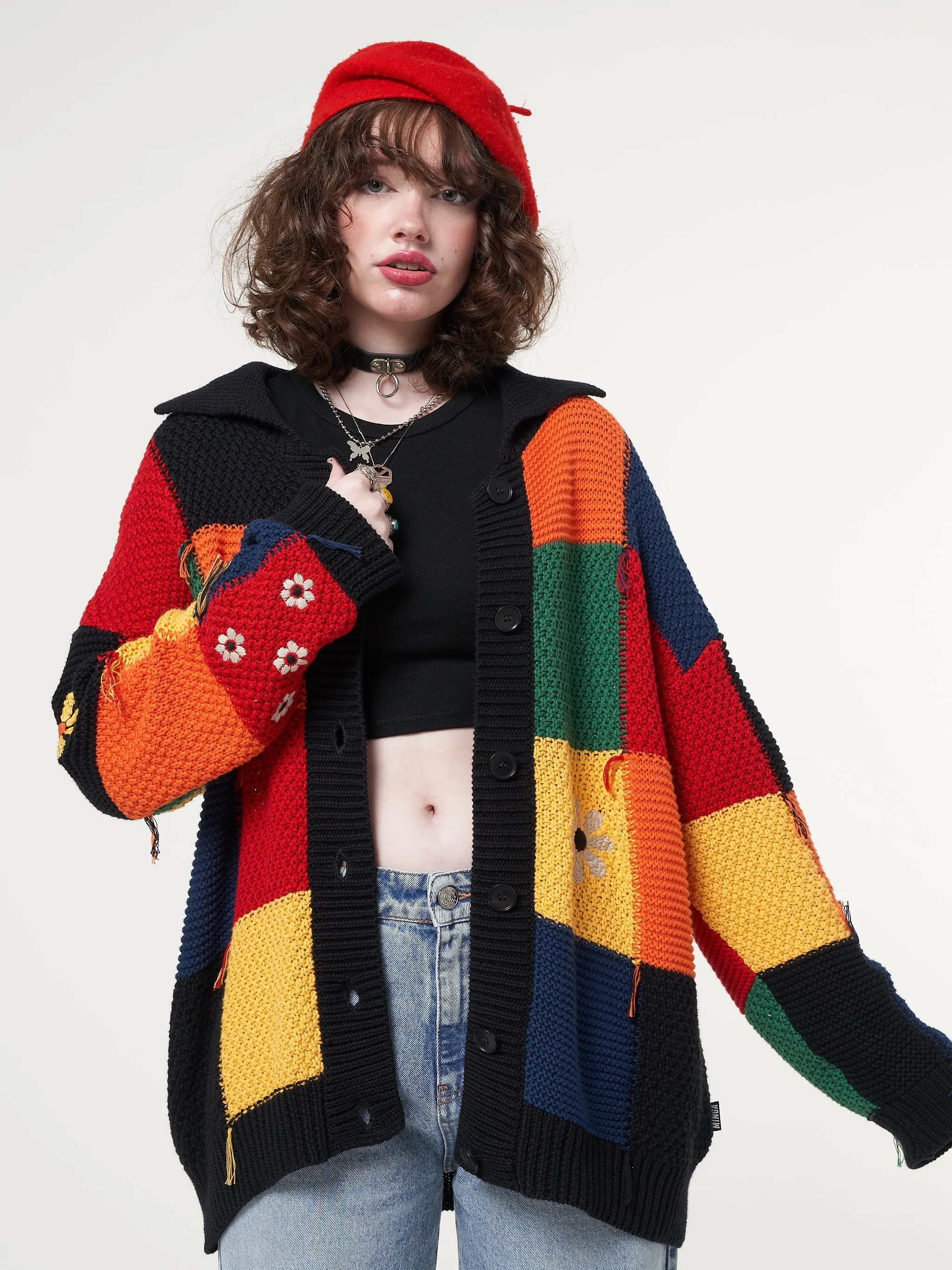 Rainbow Patchwork Cardigan sold by Minga London product image thumbnail 5