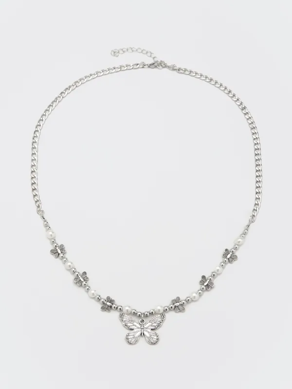 Mythical Butterfly Pearl Necklace sold by Minga London