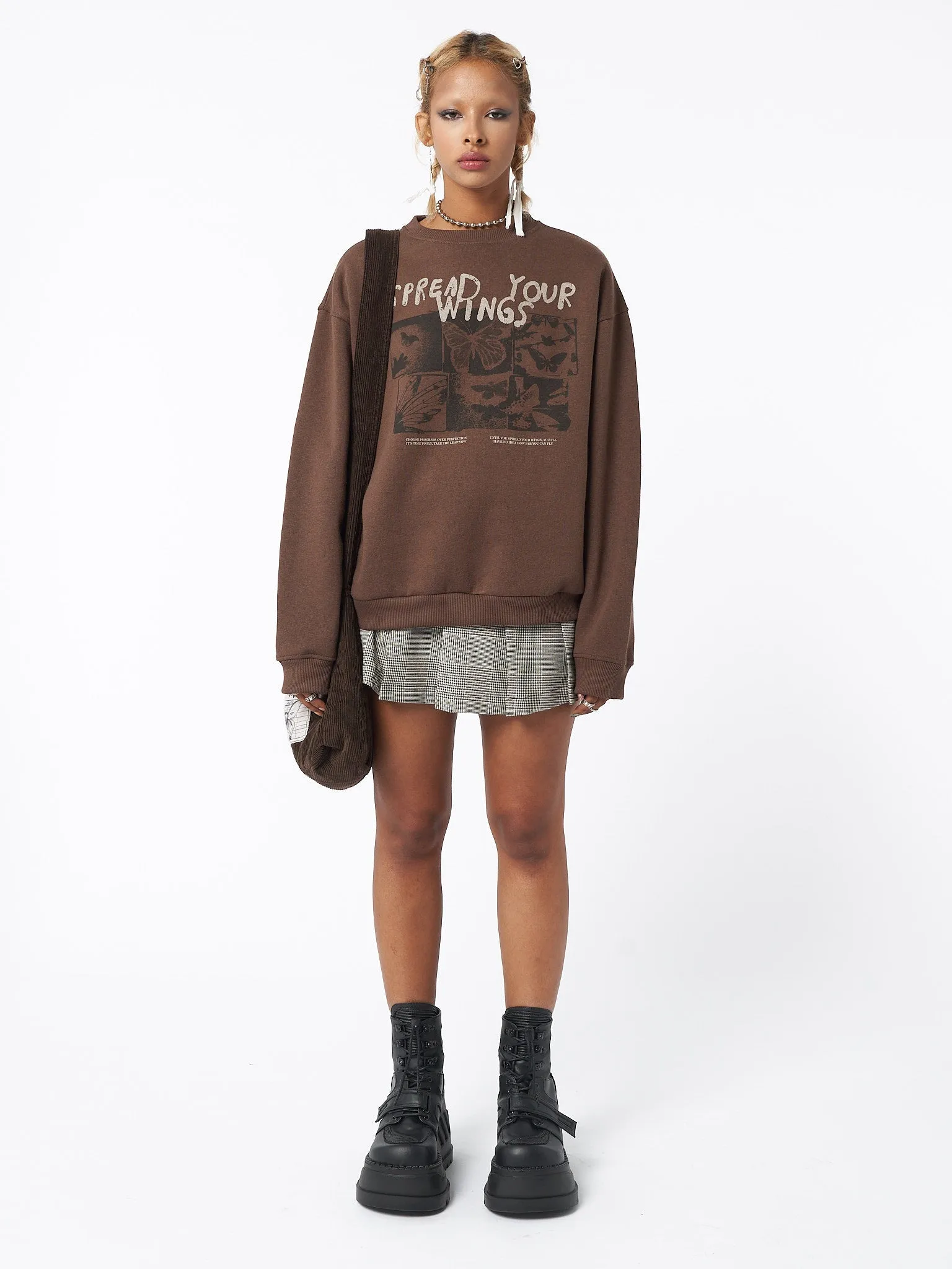 Spread Your Wings Brown Sweatshirt sold by Minga London product image thumbnail 5
