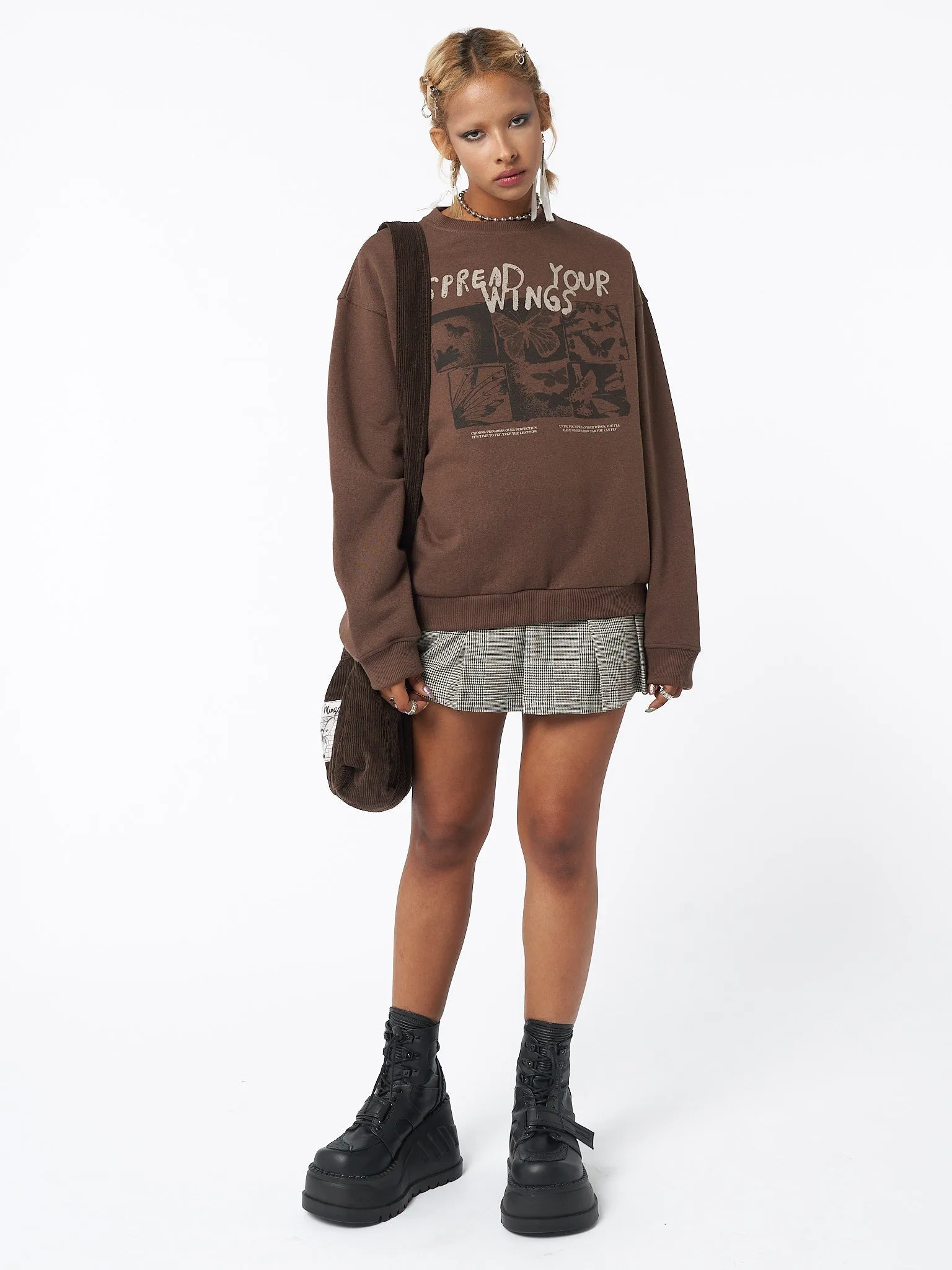 Spread Your Wings Brown Sweatshirt sold by Minga London product image thumbnail 2
