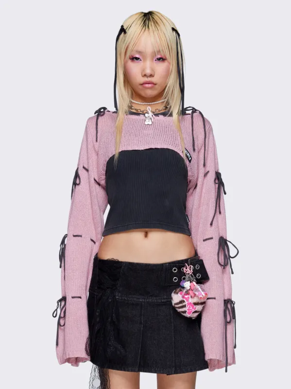 Aurora Bows Knitted Shrug sold by Minga London