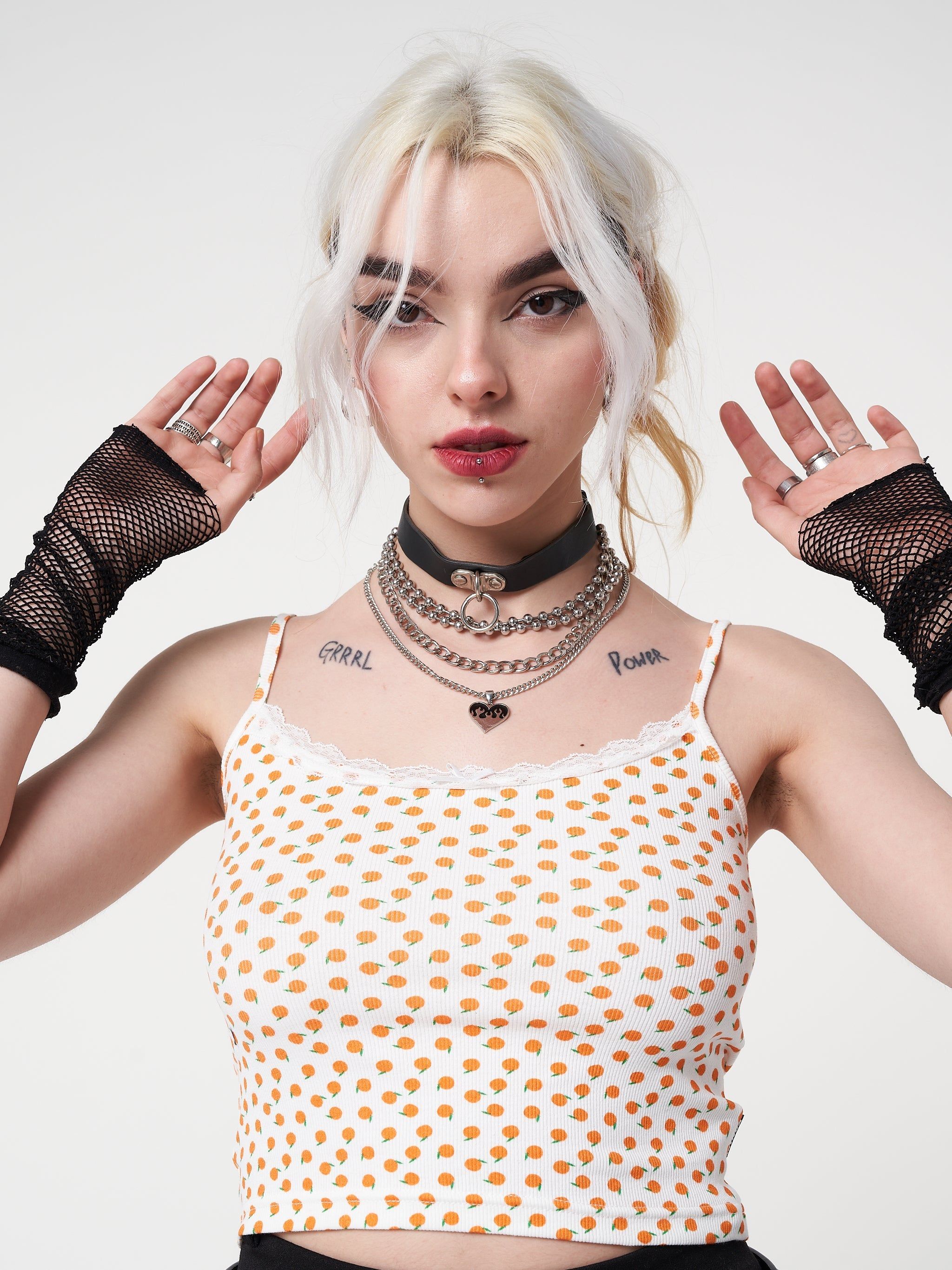 Orange Garden Lace Cami Top sold by Minga London product image thumbnail 2