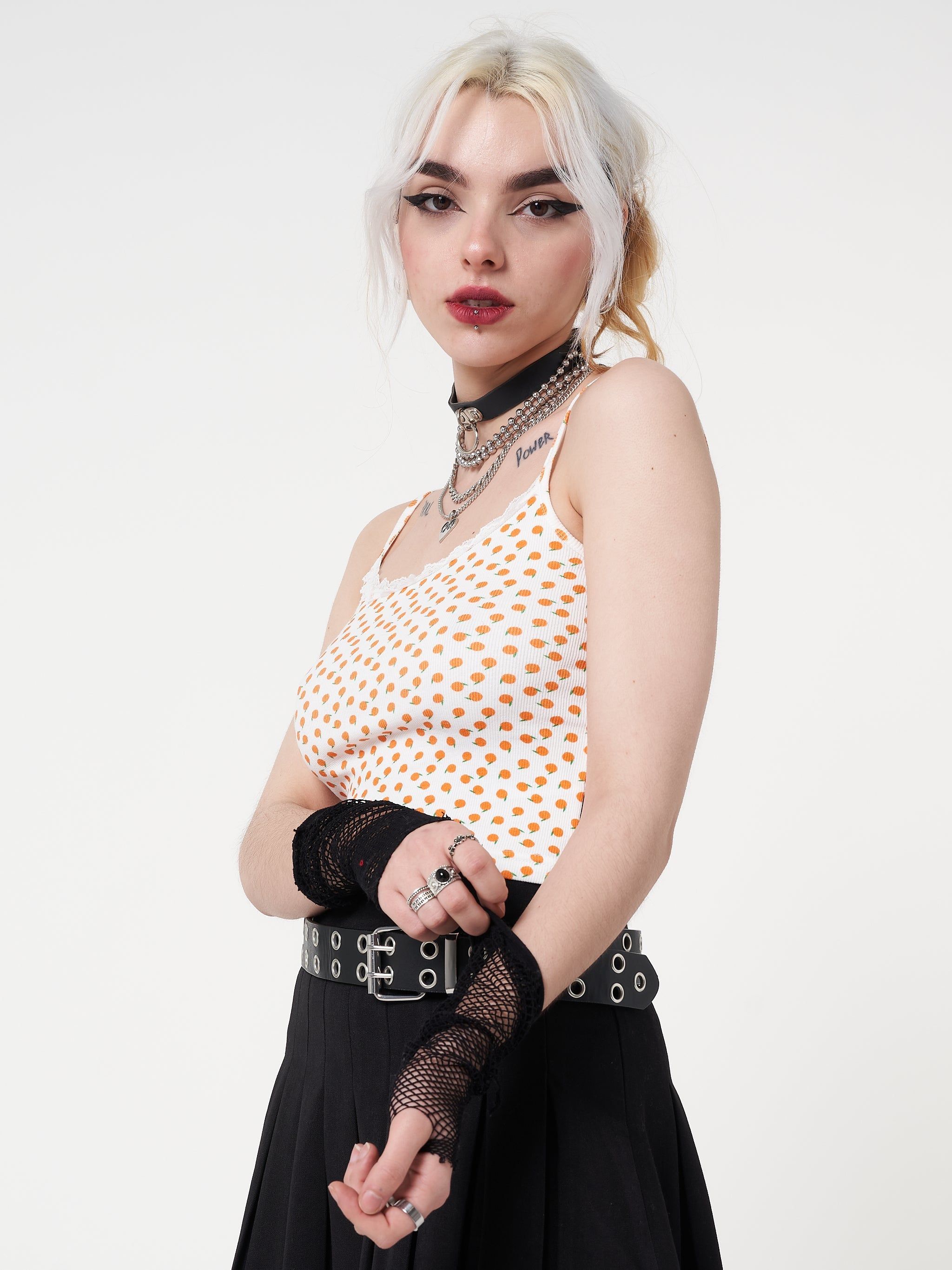 Orange Garden Lace Cami Top sold by Minga London product image thumbnail 4