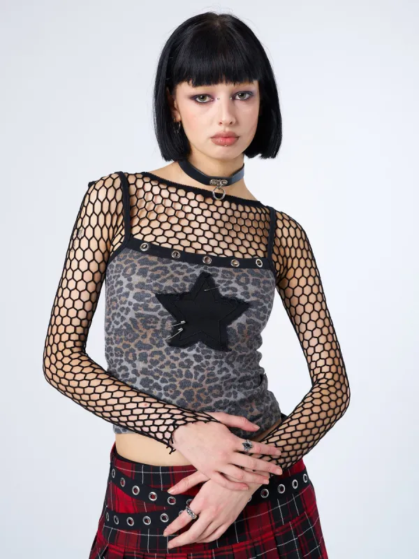 Nancy Leopard Print Cami Top sold by Minga London