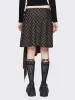 Kya Plaid Asymmetric Skirt sold by Minga London