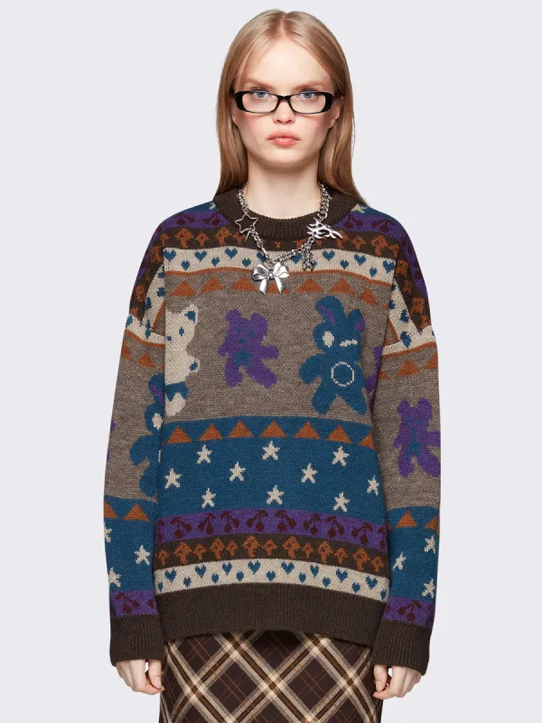 Teddy Tapestry Jacquard Sweater sold by Minga London