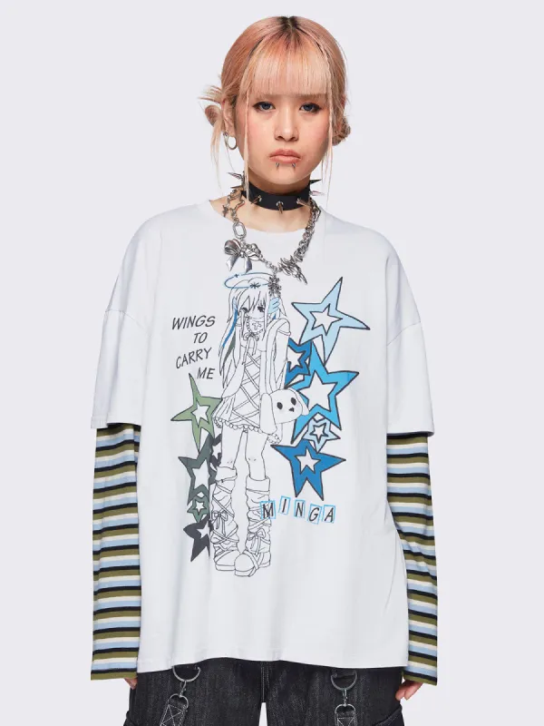 Minga x Dakota Braun Layered T-shirt sold by Minga London