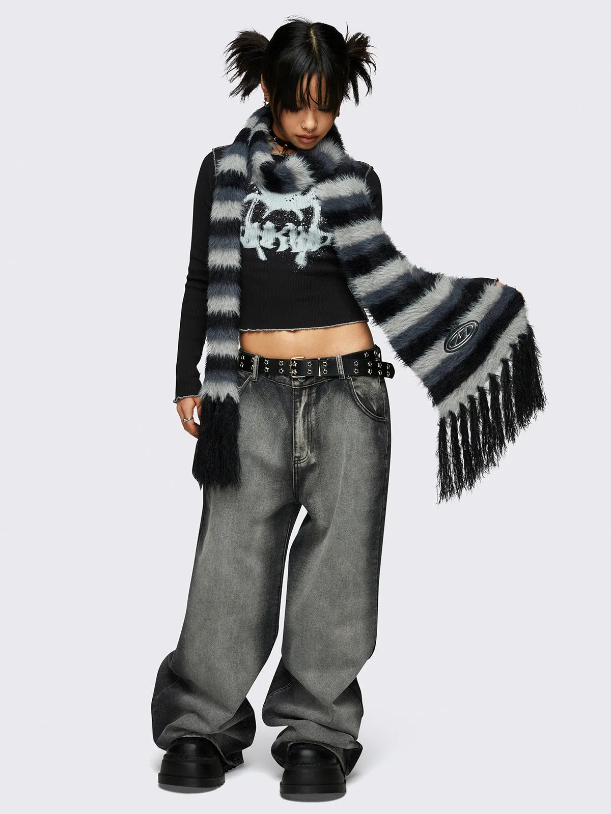 Coraline Striped Scarf sold by Minga London product image thumbnail 5