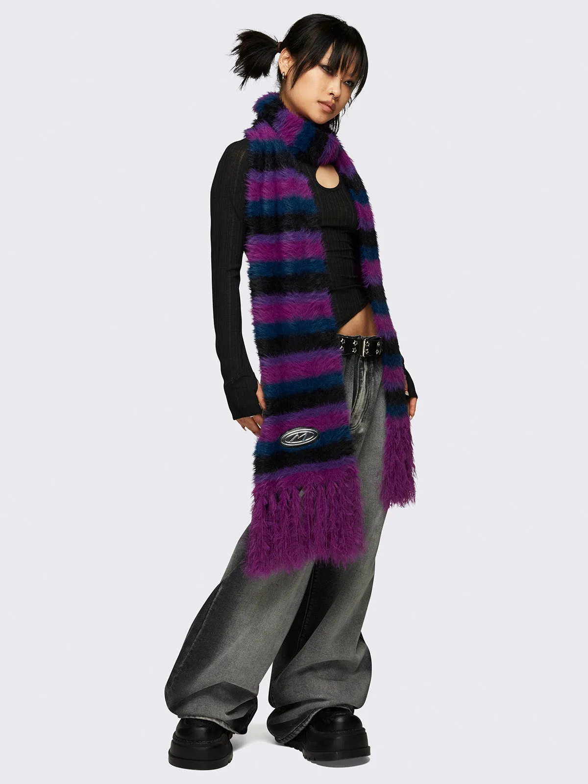 Lola Striped Scarf sold by Minga London product image thumbnail 4