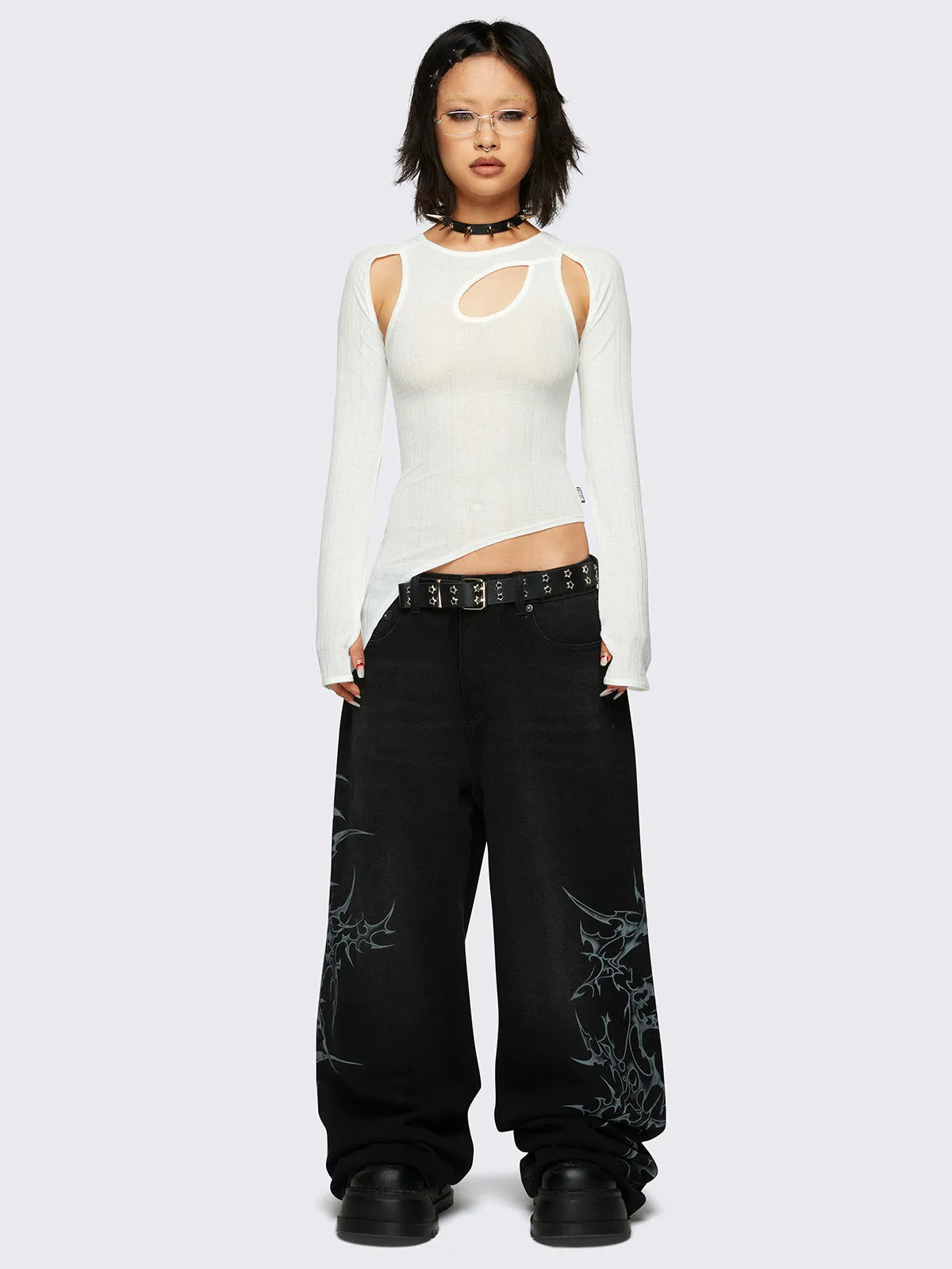 Kallie White Cut-Out Top sold by Minga London product image thumbnail 2