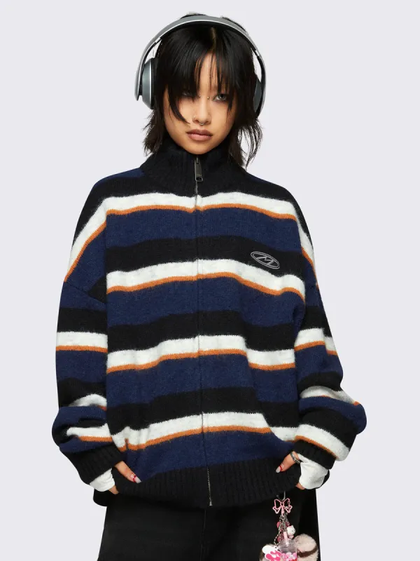 Jane Striped Cardigan sold by Minga London