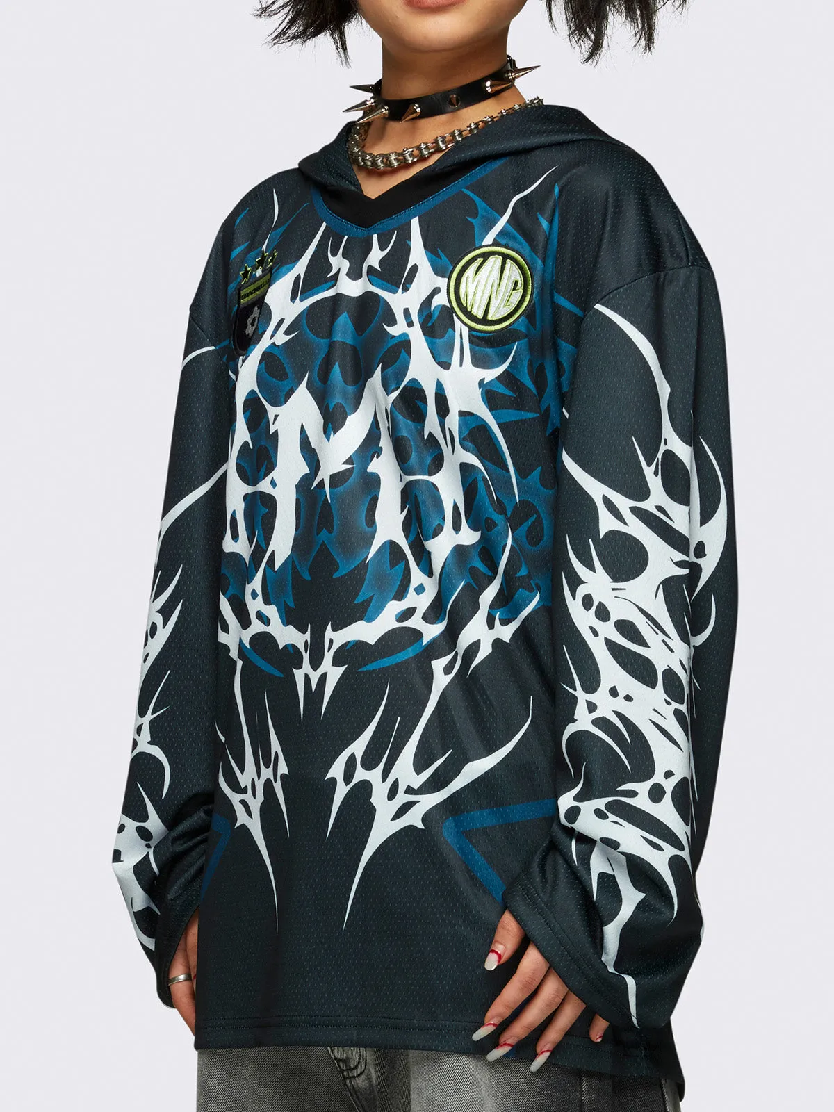 Neo Tribal Jersey Hoodie sold by Minga London product image thumbnail 2