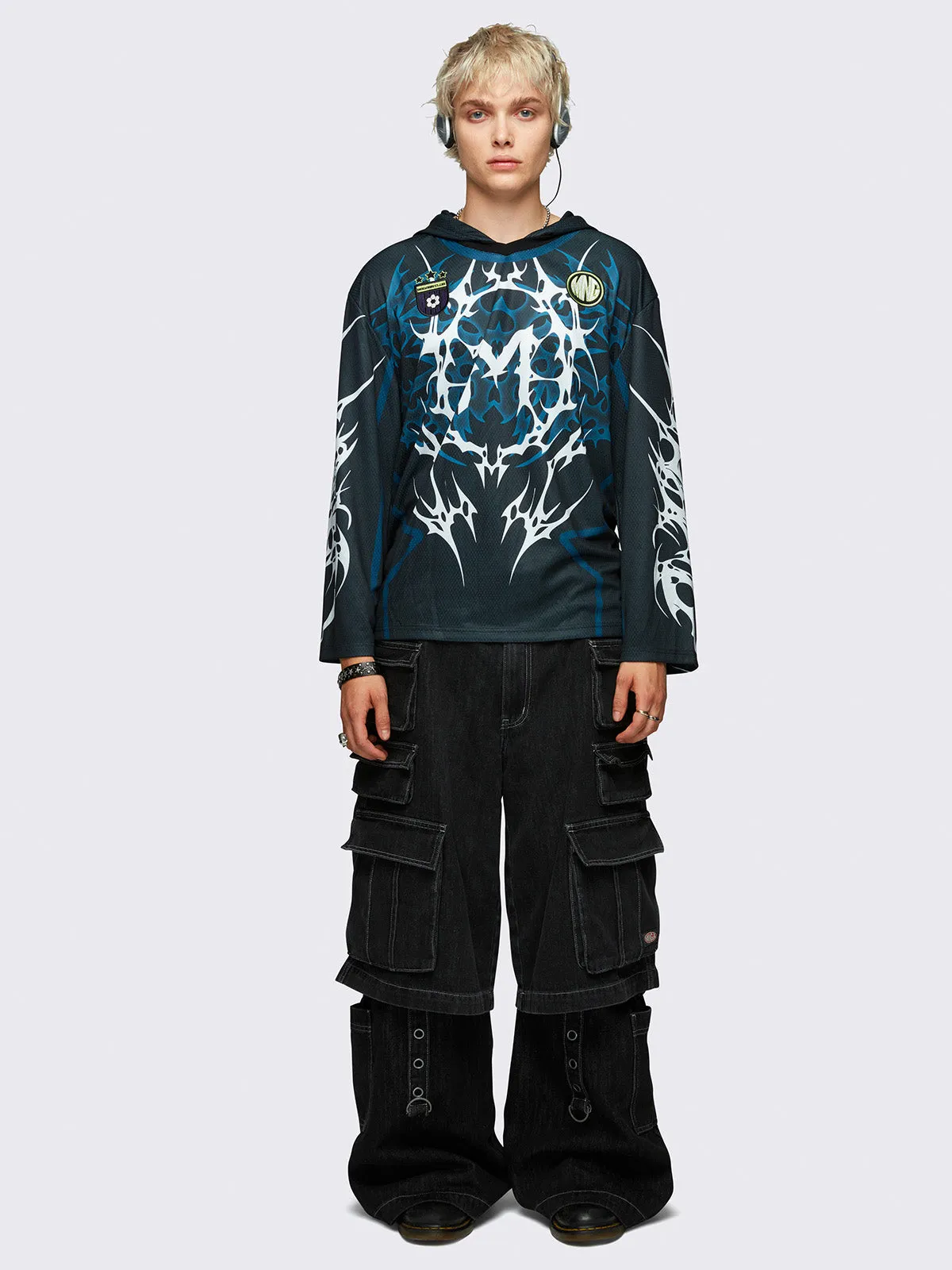 Neo Tribal Jersey Hoodie sold by Minga London product image thumbnail 4