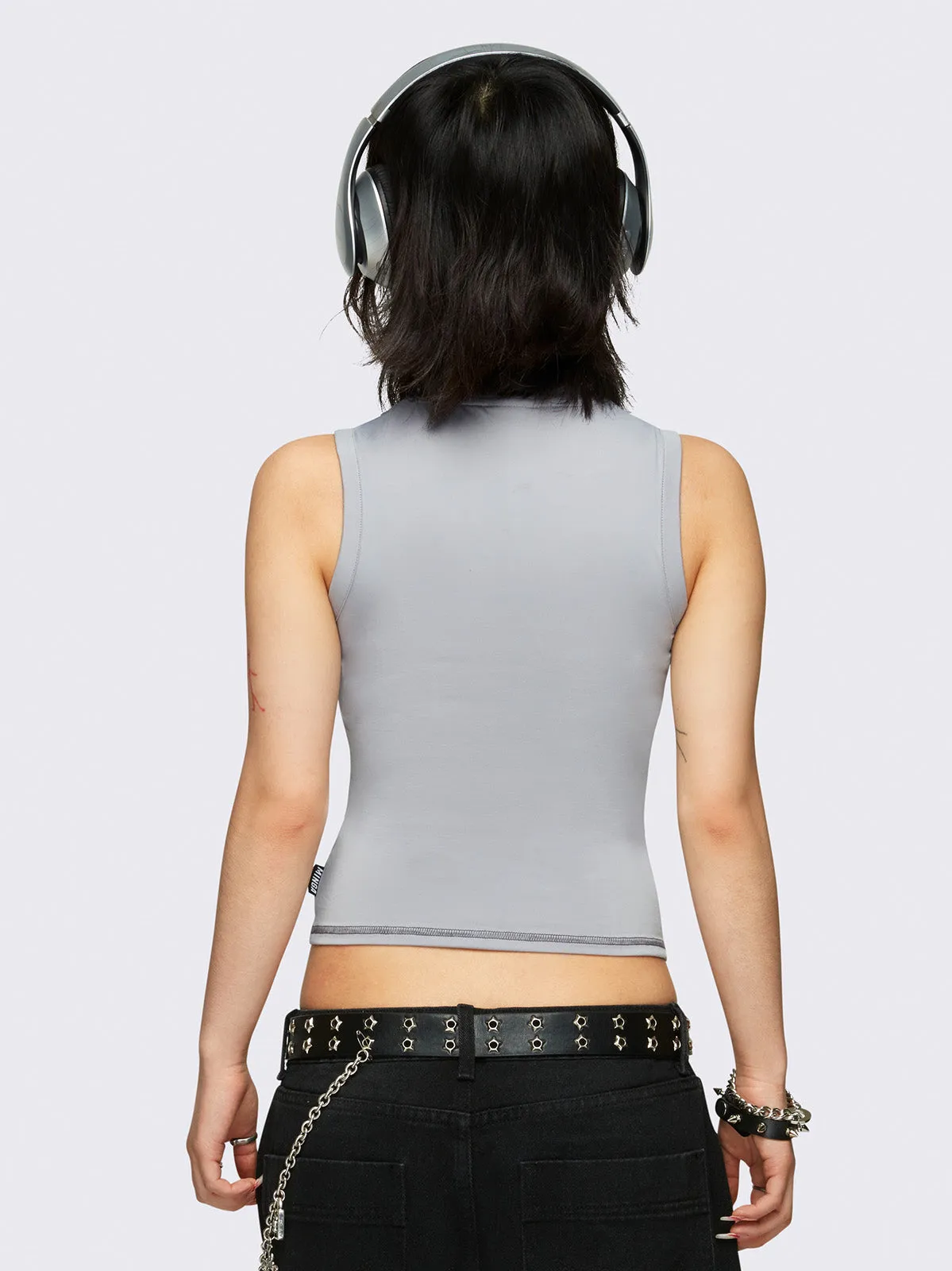 Heartbeat Vest Top sold by Minga London product image thumbnail 5