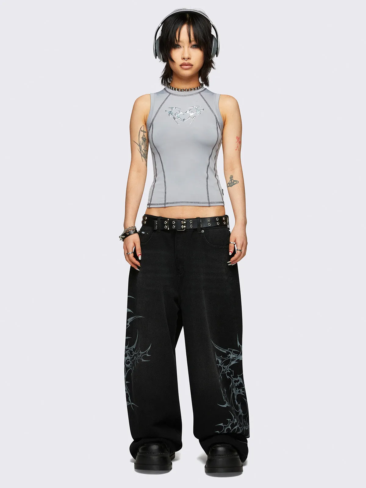 Heartbeat Vest Top sold by Minga London product image thumbnail 3