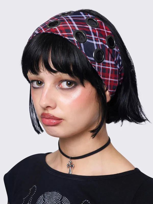 Elektra Tartan Headband sold by Minga London