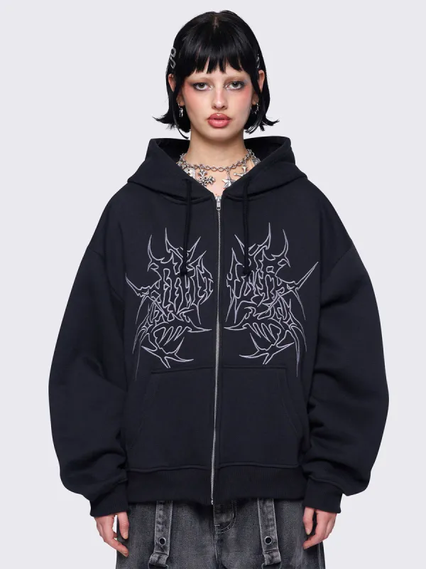 Minga Ink Zip Up Hoodie sold by Minga London