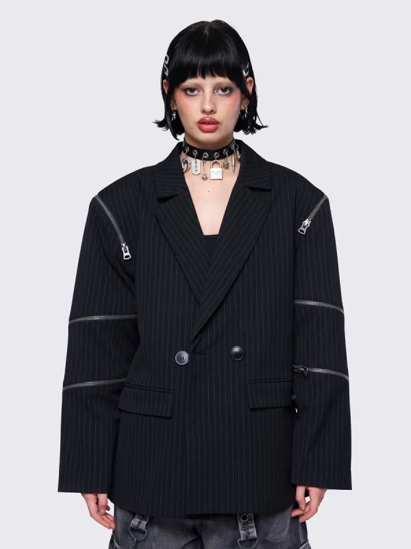 Blair Pinstripe Blazer sold by Minga London