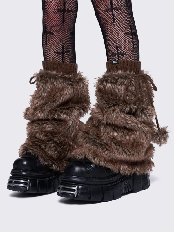 Astra Furry Leg Warmers sold by Minga London