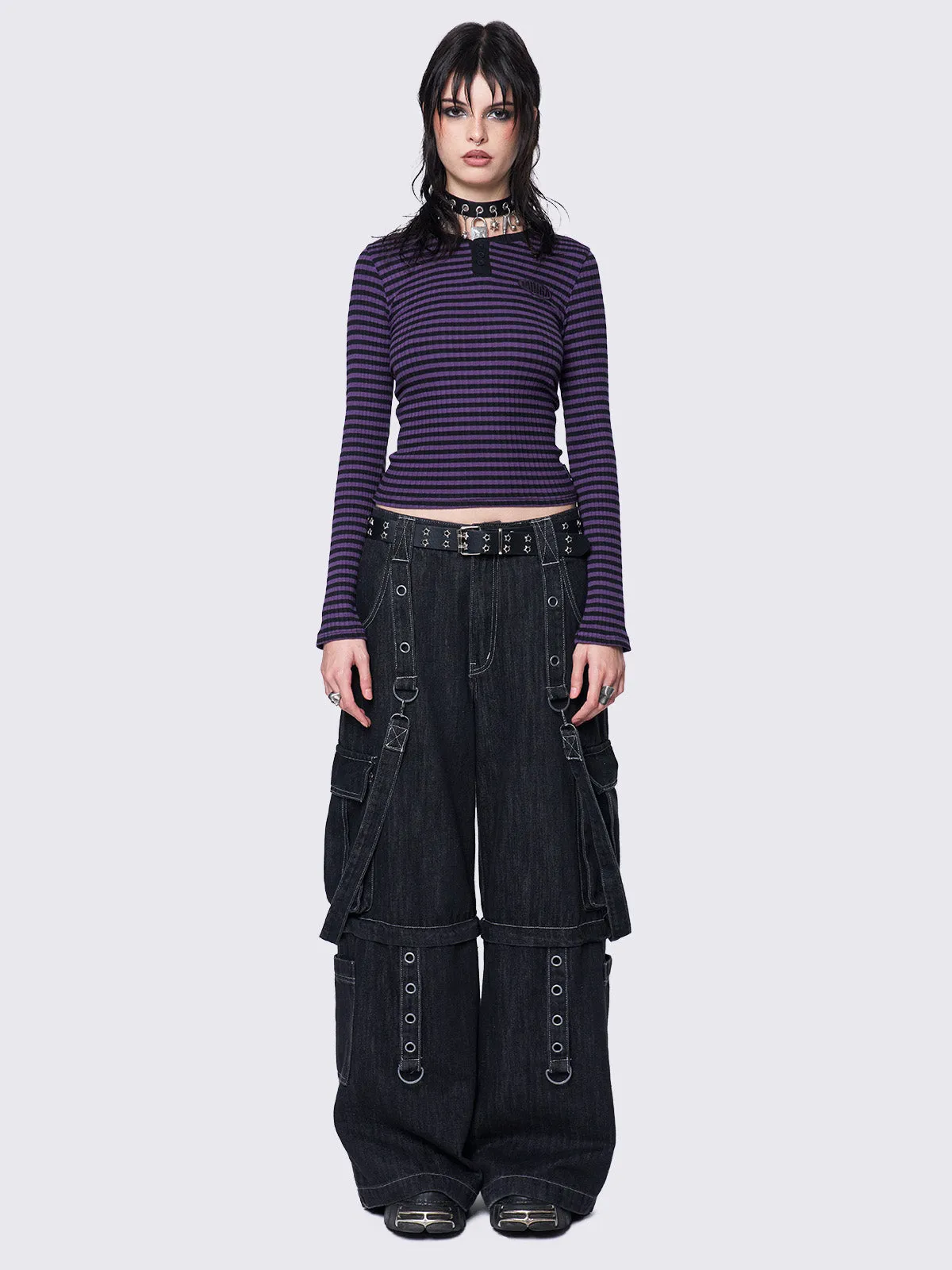 Violet Striped Top sold by Minga London product image thumbnail 2