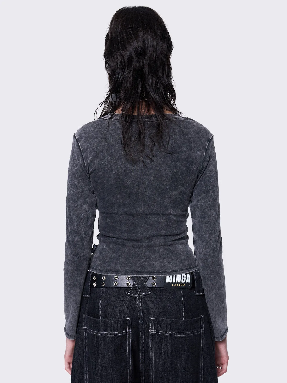 Skullbound Washed Top sold by Minga London product image thumbnail 4