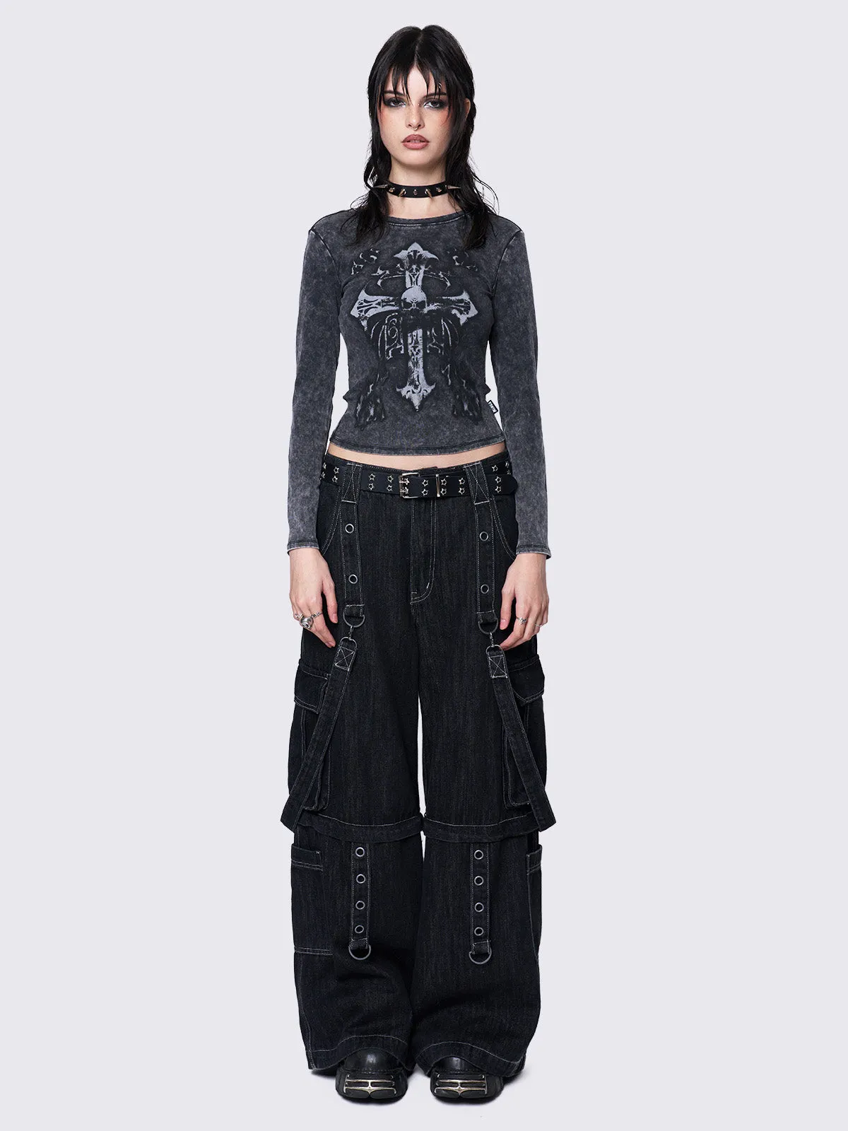 Skullbound Washed Top sold by Minga London product image thumbnail 2