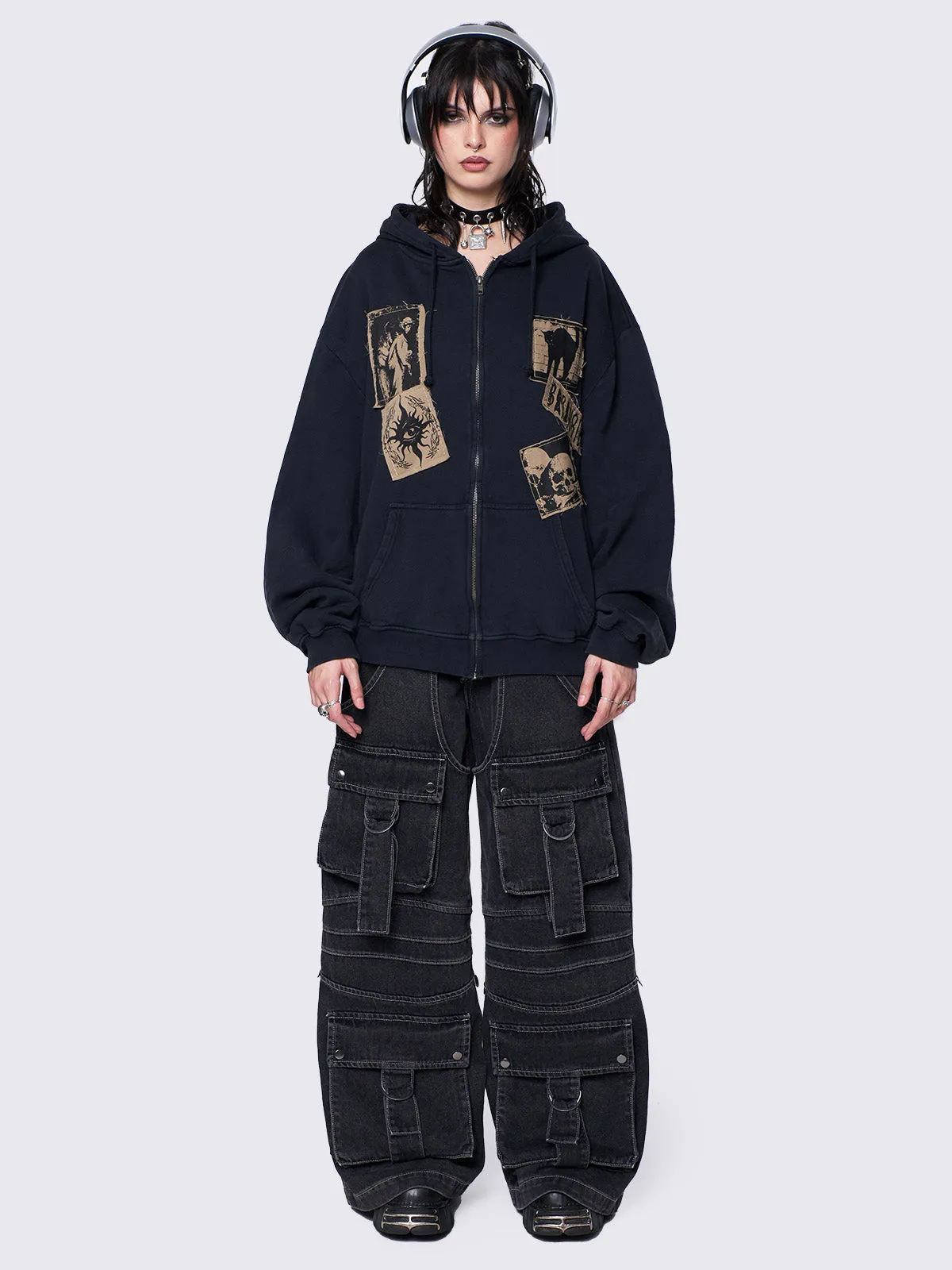 Paranoid Zip Up Hoodie sold by Minga London product image thumbnail 2