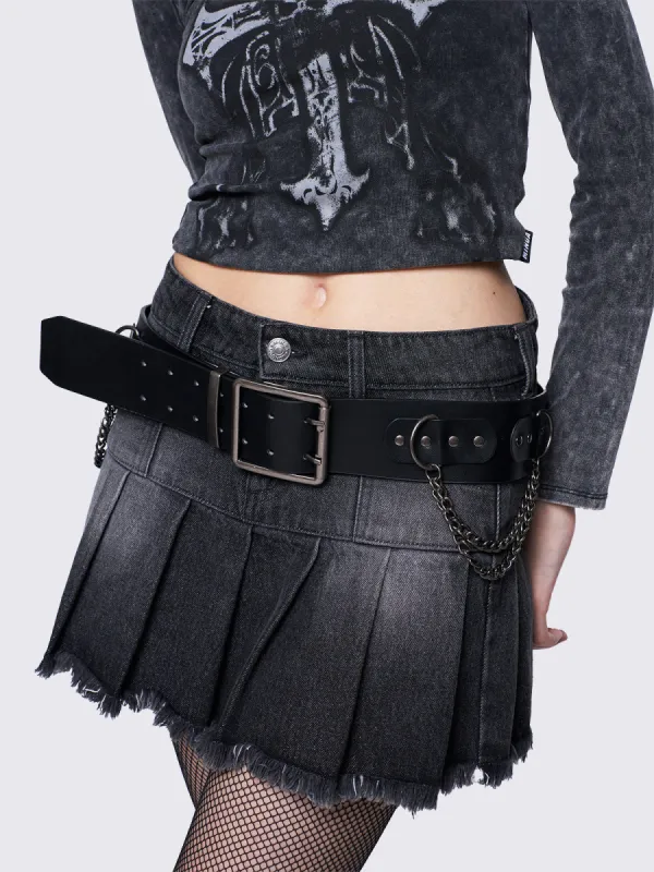Chained Studded Buckle Belt made by Minga London