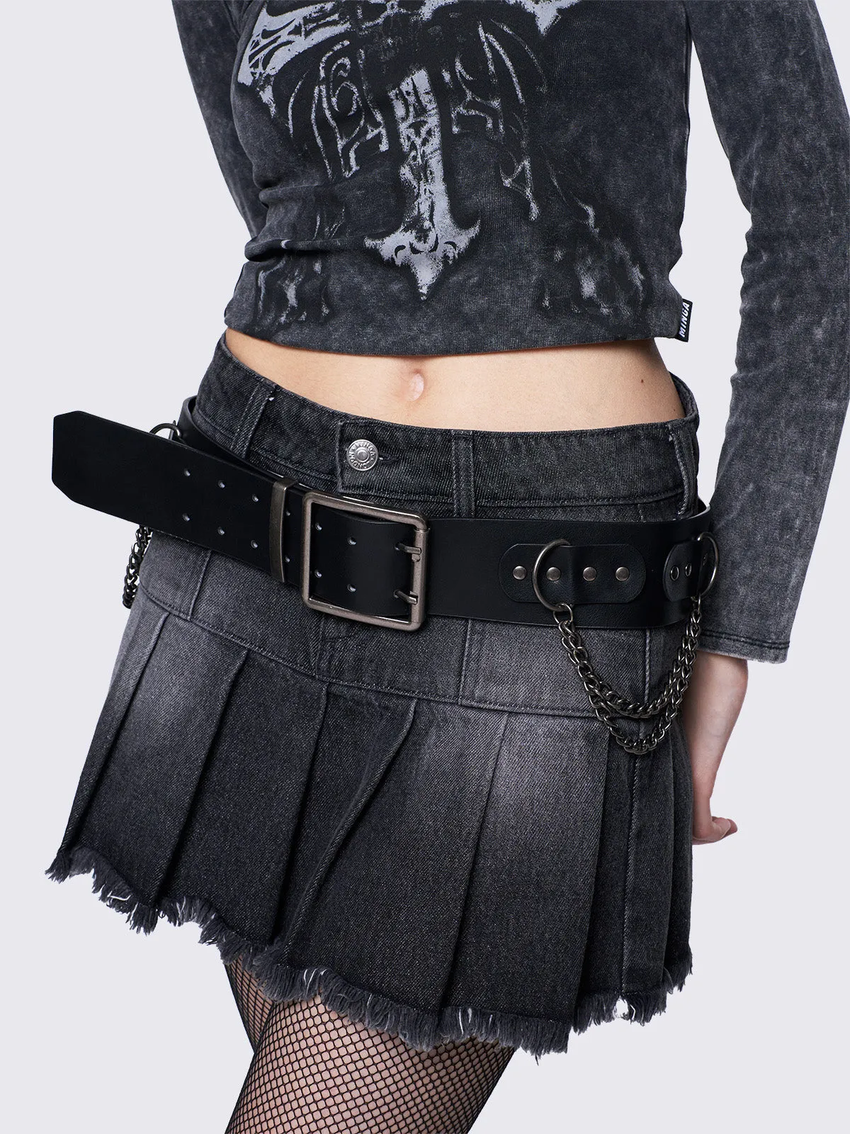 Chained Studded Buckle Belt sold by Minga London