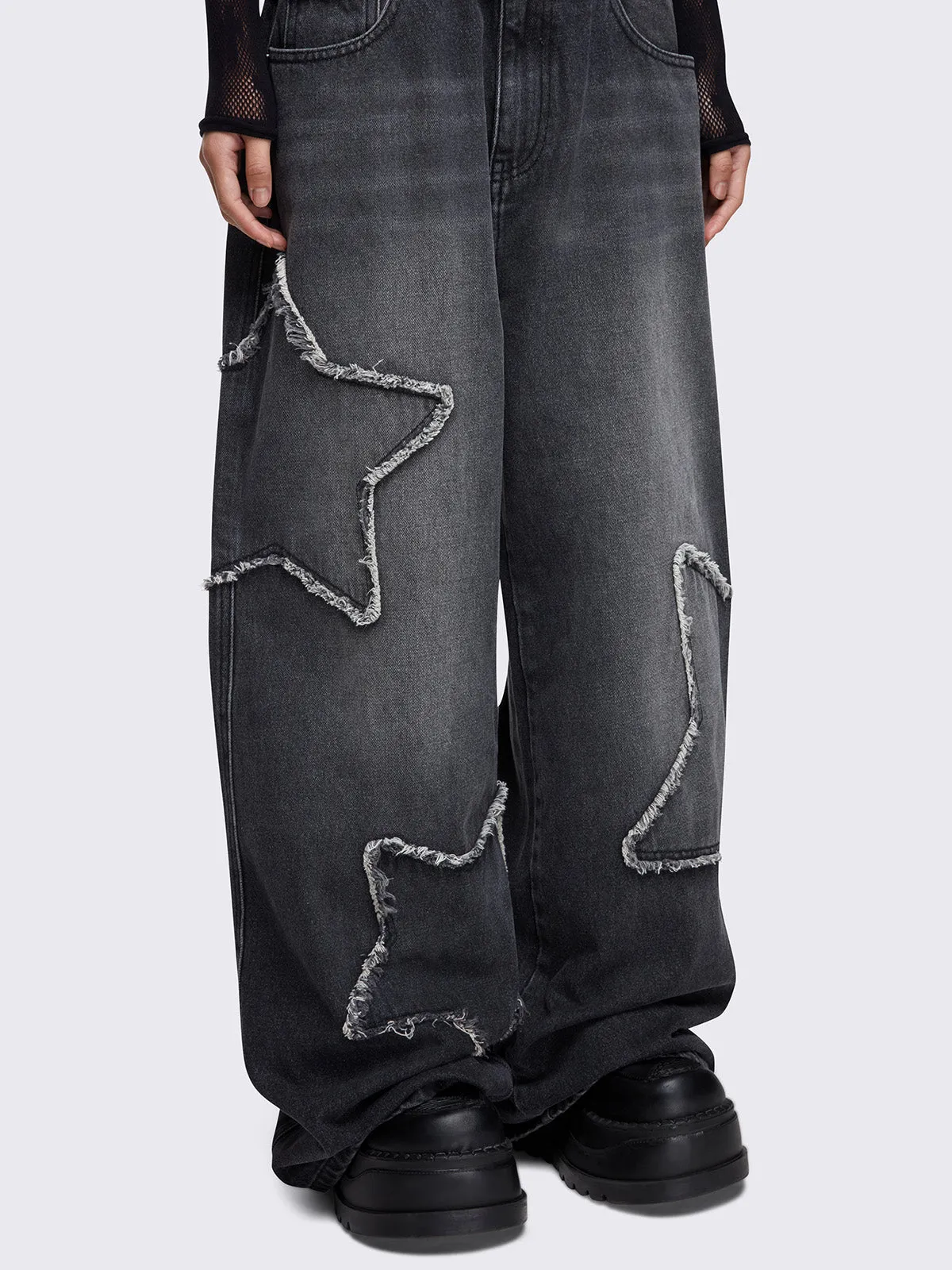 Starburst Black Baggy Jeans sold by Minga London product image thumbnail 3