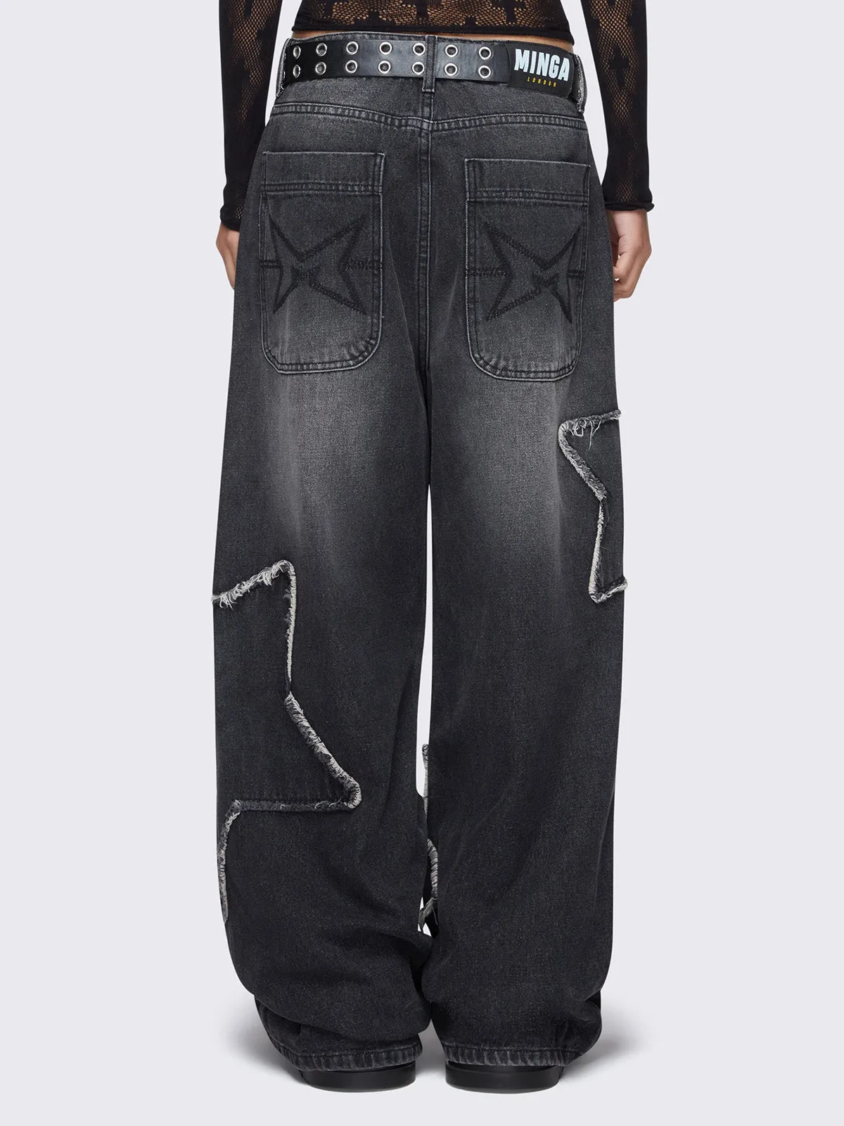 Starburst Black Baggy Jeans sold by Minga London product image thumbnail 4