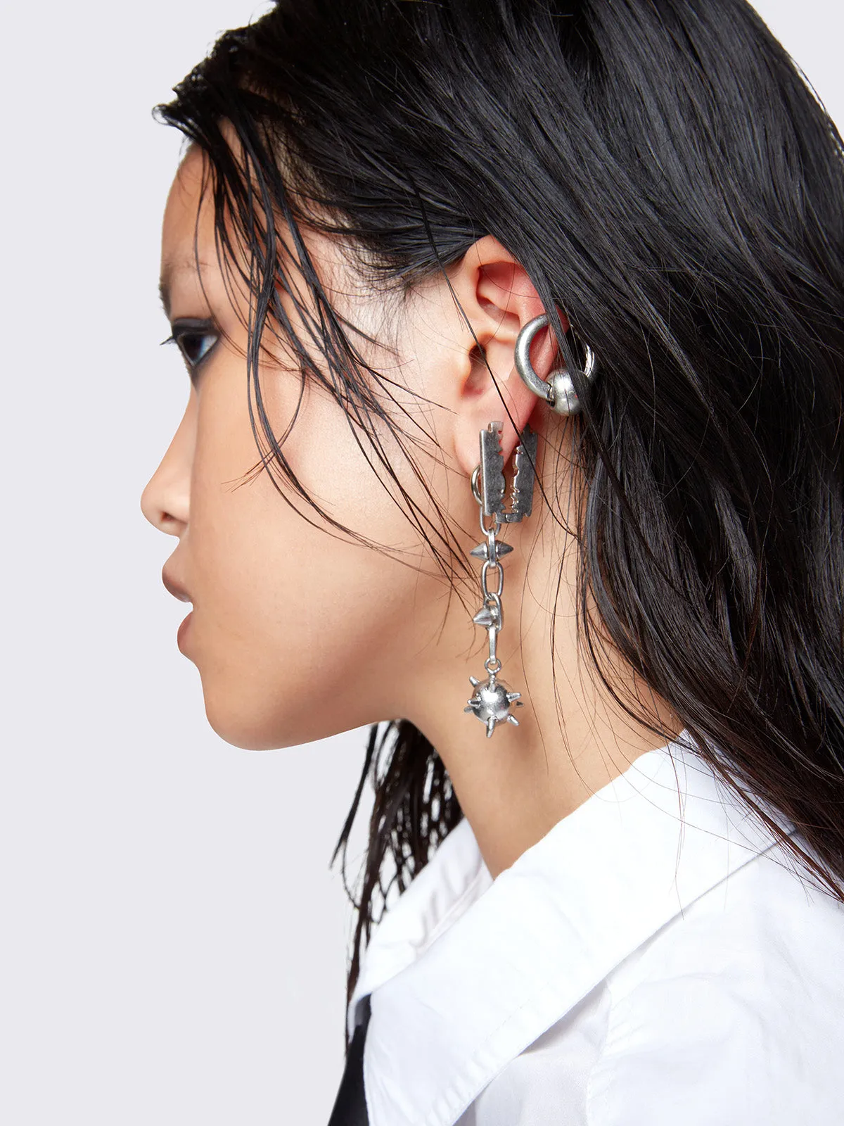 Spiked Arsenal Earring Set sold by Minga London product image thumbnail 3