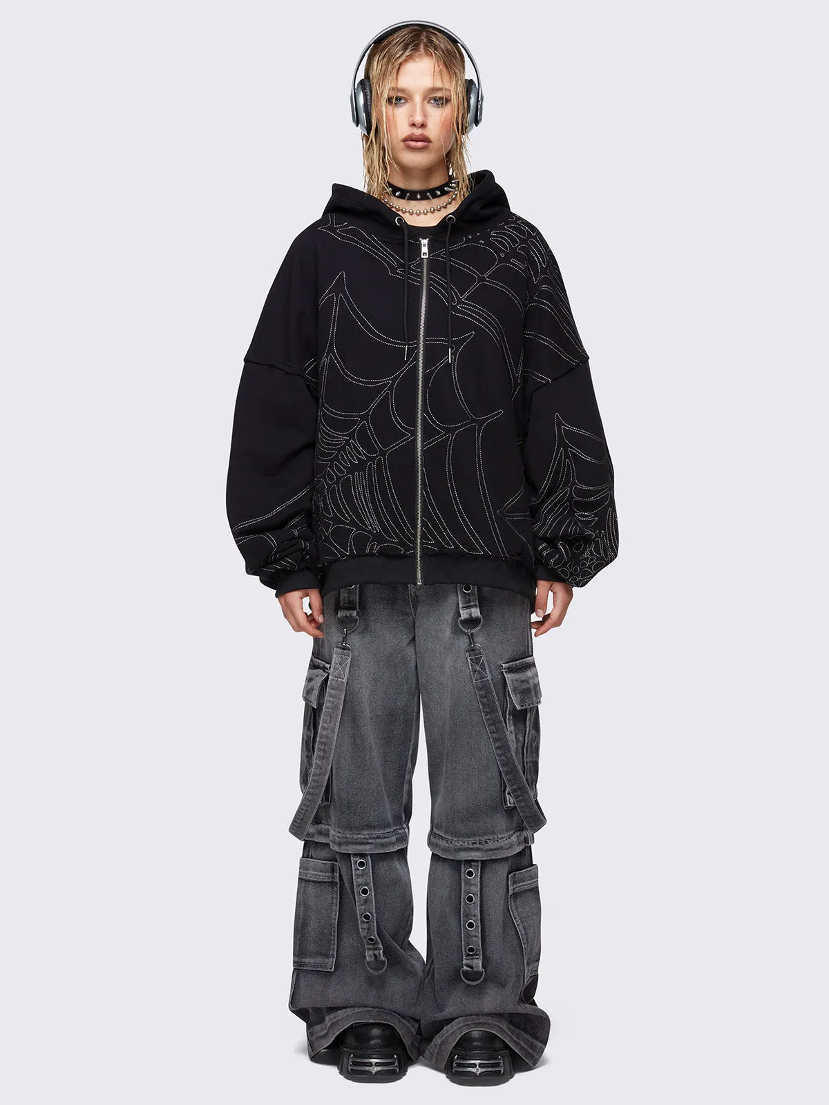 Arachnid Zip Up Hoodie sold by Minga London product image thumbnail 2