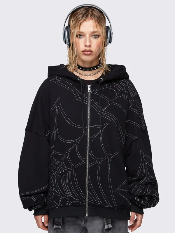 Arachnid Zip Up Hoodie sold by Minga London