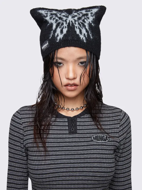 Dark Fly Beanie made by Minga London