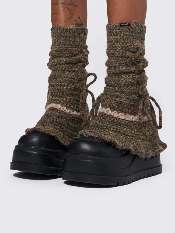 Boho Ruffled Leg Warmers sold by Minga London