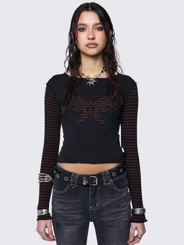 Monarch Striped Top sold by Minga London