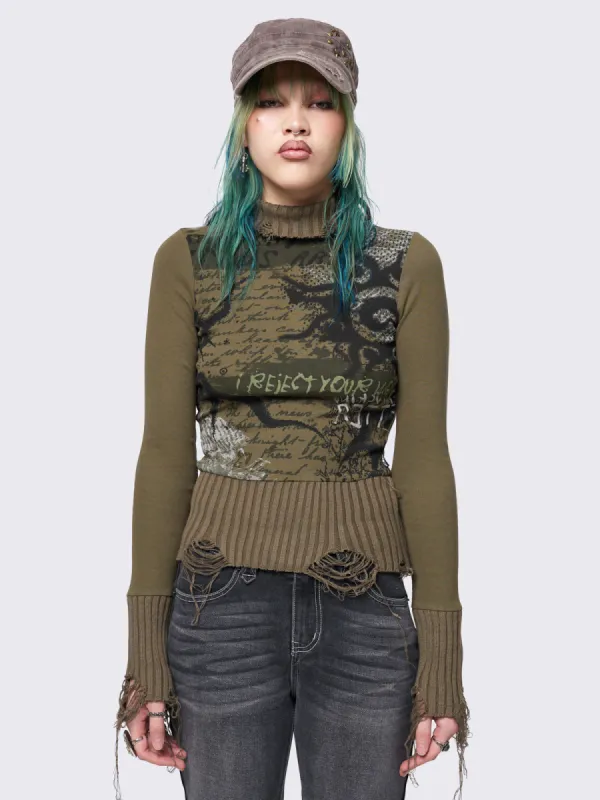 They Say High Neck Top sold by Minga London