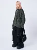 X-Ray Jacquard Green Hooded Knit Cardigan sold by Minga London