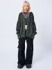 X-Ray Jacquard Green Hooded Knit Cardigan sold by Minga London