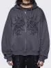 Minga Ink Grey Zip Up Hoodie sold by Minga London