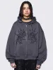 Minga Ink Grey Zip Up Hoodie sold by Minga London