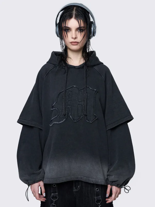 Rae Washed Layered Hoodie made by Minga London