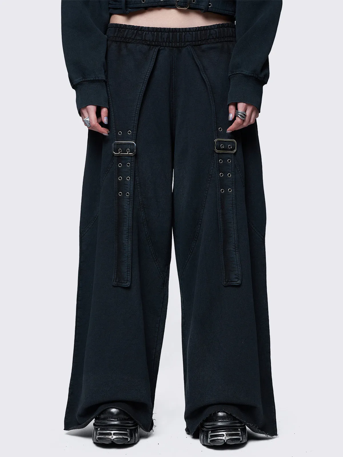 Hard Black Washed Sweatpants sold by Minga London product image thumbnail 2