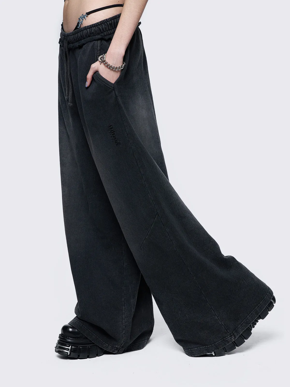 Liv Black Washed Sweatpants sold by Minga London product image thumbnail 2