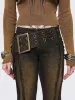 Gia Overdye Belted Flared Jeans sold by Minga London