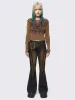 Gia Overdye Belted Flared Jeans sold by Minga London
