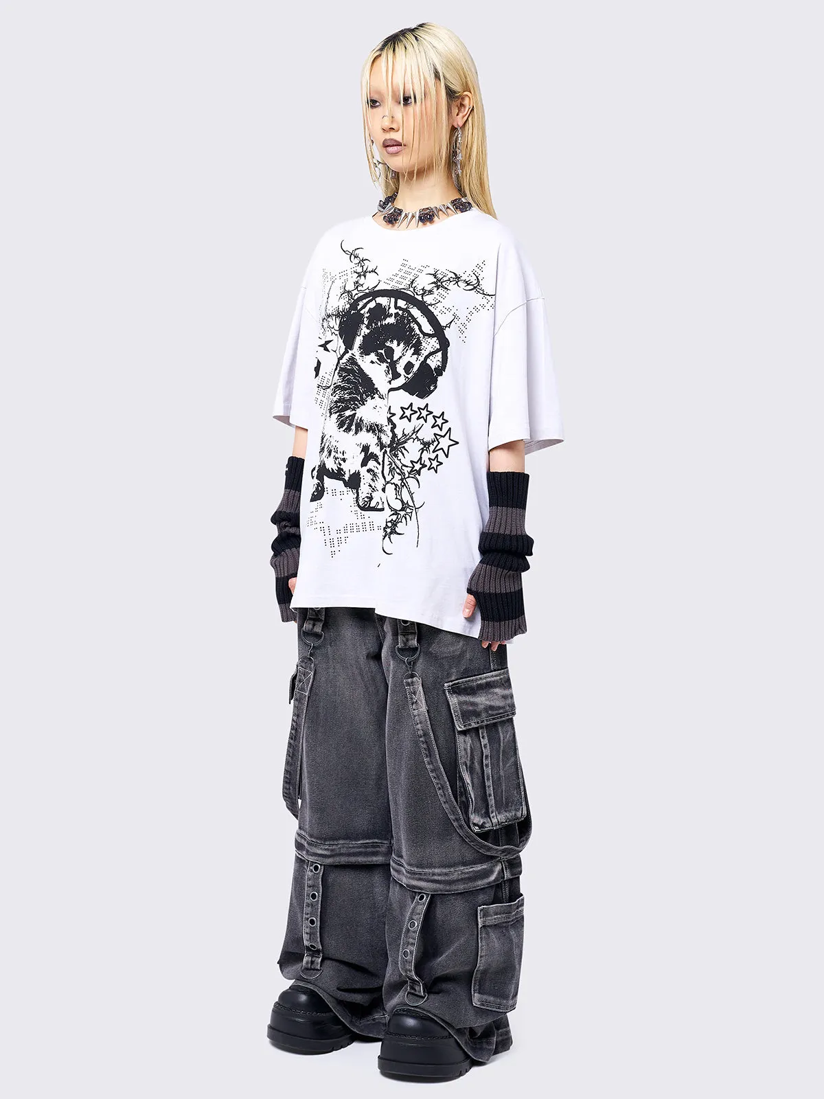 Meow Beats T-Shirt sold by Minga London product image thumbnail 4