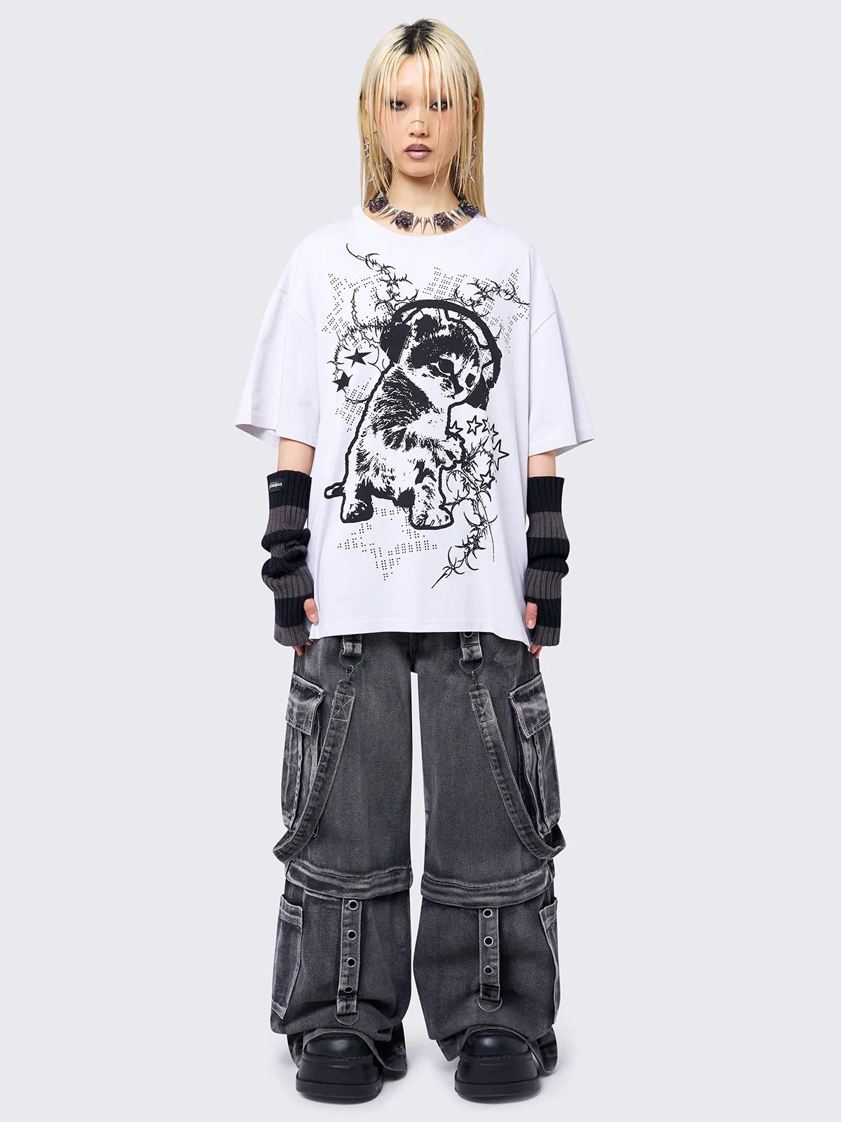 Meow Beats T-Shirt sold by Minga London product image thumbnail 2