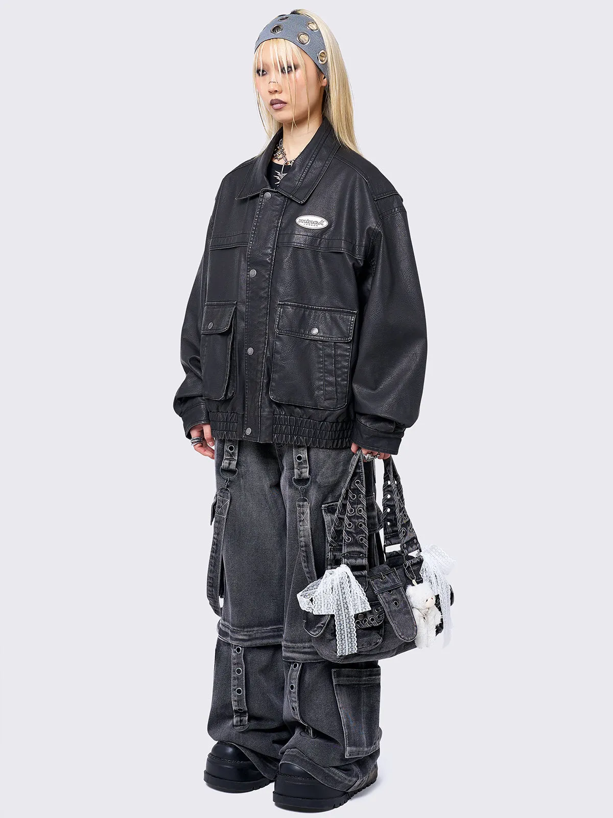 Roxy Black Bomber Jacket sold by Minga London product image thumbnail 4